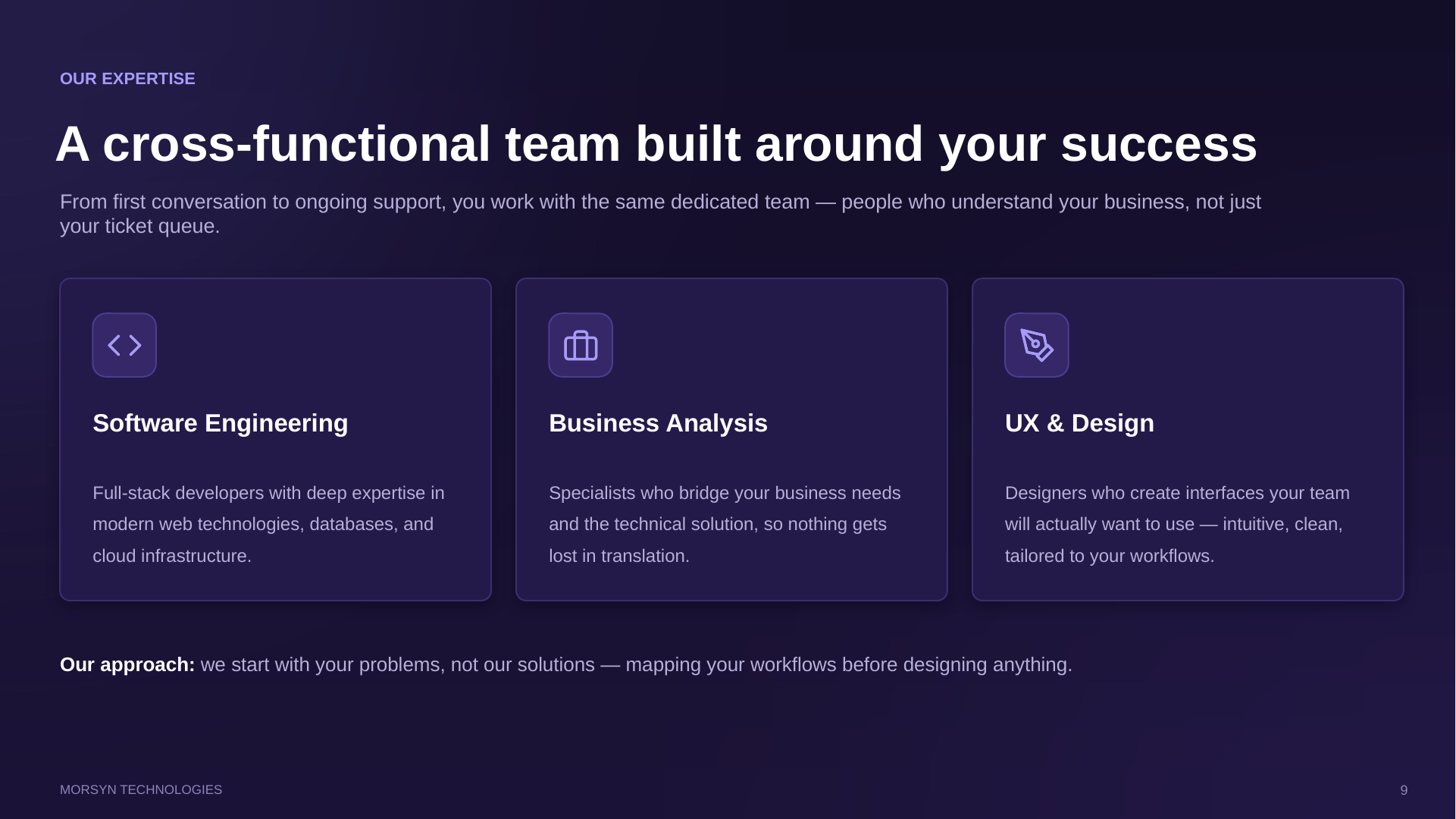 Morsyn Technologies — Slide 9